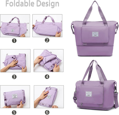 Sac femme élégant et pliable – Grande capacité et résistant à l’eau-حقيبة نسائية أنيقة قابلة للطي – سعة كبيرة ومقاومة للماء