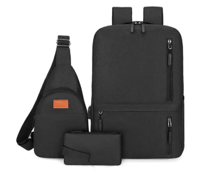 Sac à dos moderne pour les études et le voyage 3Pcs - حقيبة ظهر عصرية للدراسة والسفر – 3 قطع